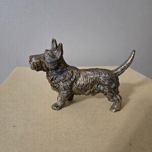 Brass Scottie Dog Figurine 6 x 4 Inches